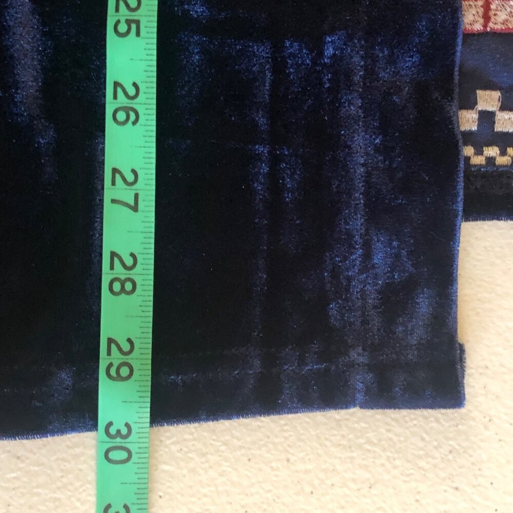 BD Collection Size M/L Velvet Embroidered Open Front Bell Sleeve Cardigan - Picture 10 of 15